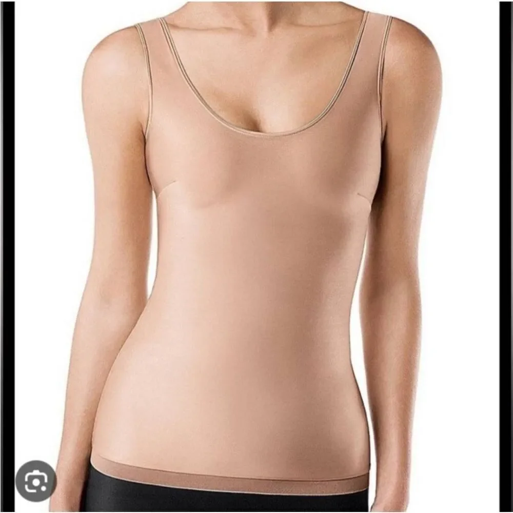 Spanx Simplicity Tank‎ Top Sz 1X Nude Cream Sleeveless Sculpting Shapewear